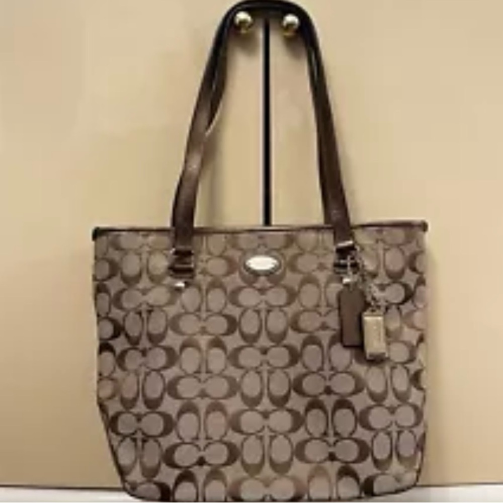 Coach Brown Signature Tote Bag